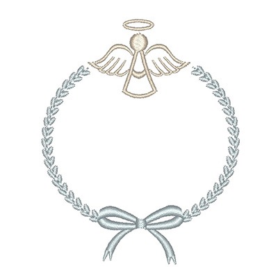 Matriz de matriz Matriz De Bordado Moldura Laço Com Anjo 2